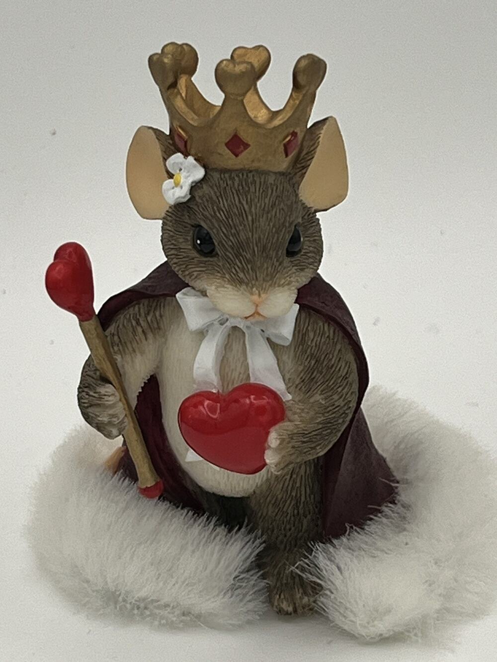 Charming Tails Queen of My Heart Mouse Figurine Fitz & Floyd 84/114 Heart Gift
